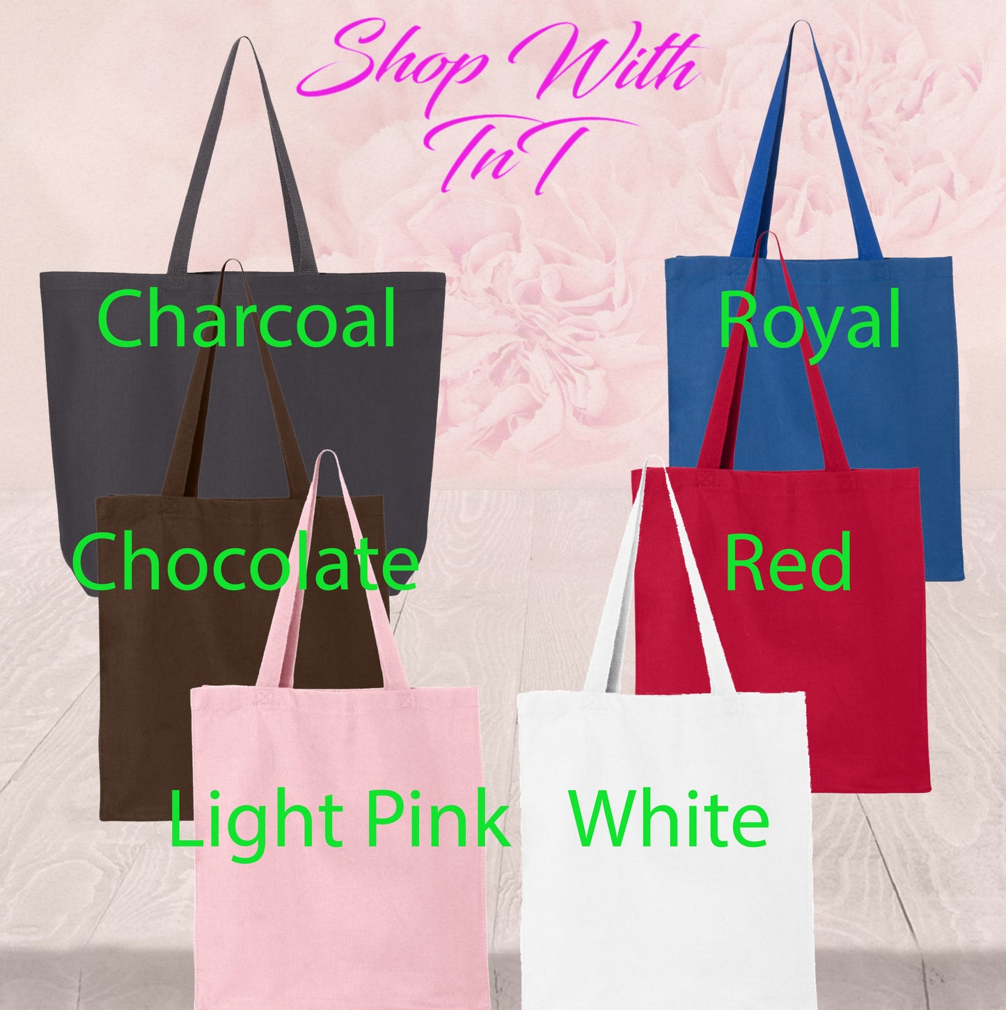 Custom Name Canvas 14L Tote Bag / Market, Groceries, General Store, Shopping