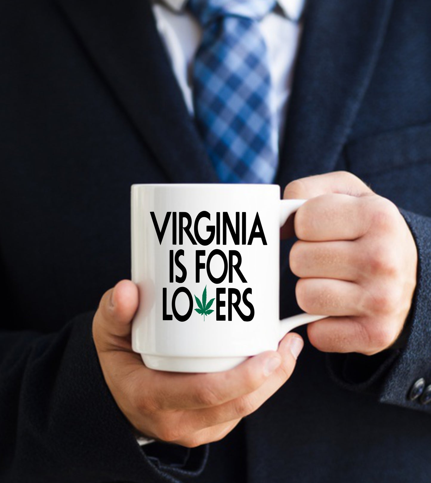 Virginia Is For Lovers, Weed Leaf, 15 oz Mug