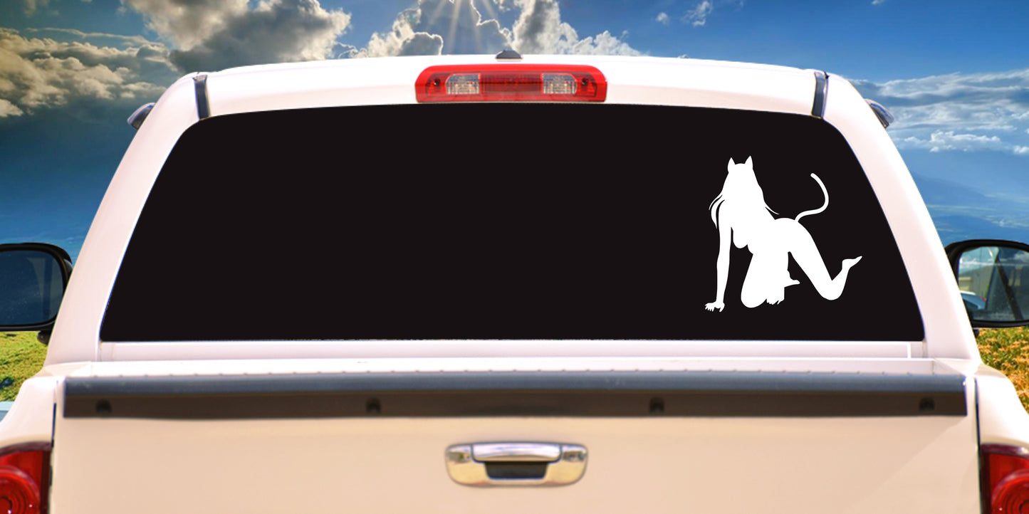 Sexy Vixen Kitty Cat, Decal Sticker