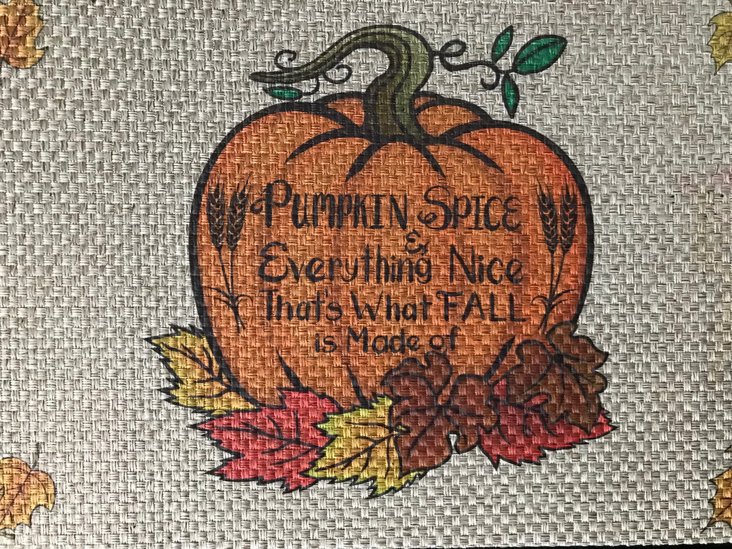 Pumpkin Spice, Indoor/Outdoor Door Floor Mat.