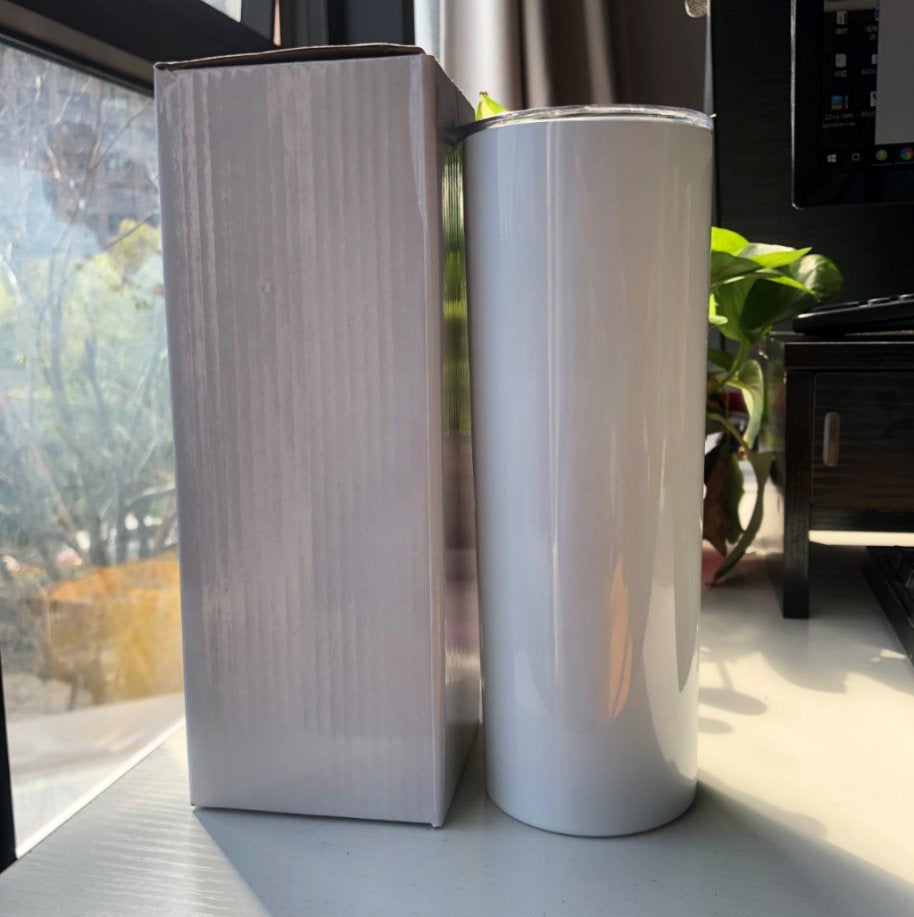 Skinny Tumbler | 12 Images | 600ml 20oz steel with Lid and Straw