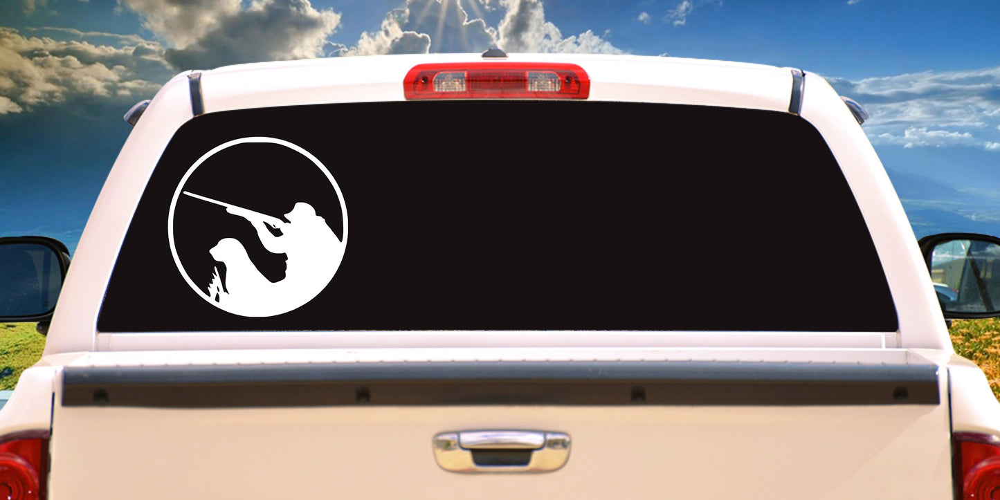 Hunter Mallard Duck Hunting, Sticker Decal