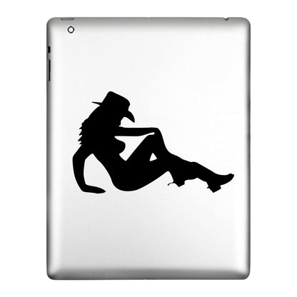 Western Cowgirl in Hat and Boots, Rodeo, Decal Sticker