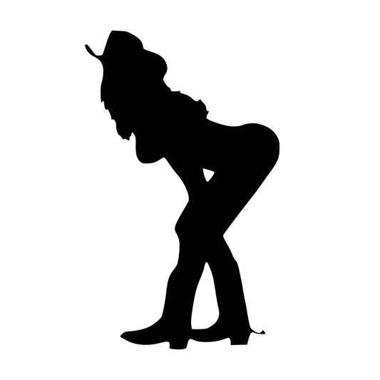Western Cowgirl in Hat and Boots, Rodeo, Decal Sticker