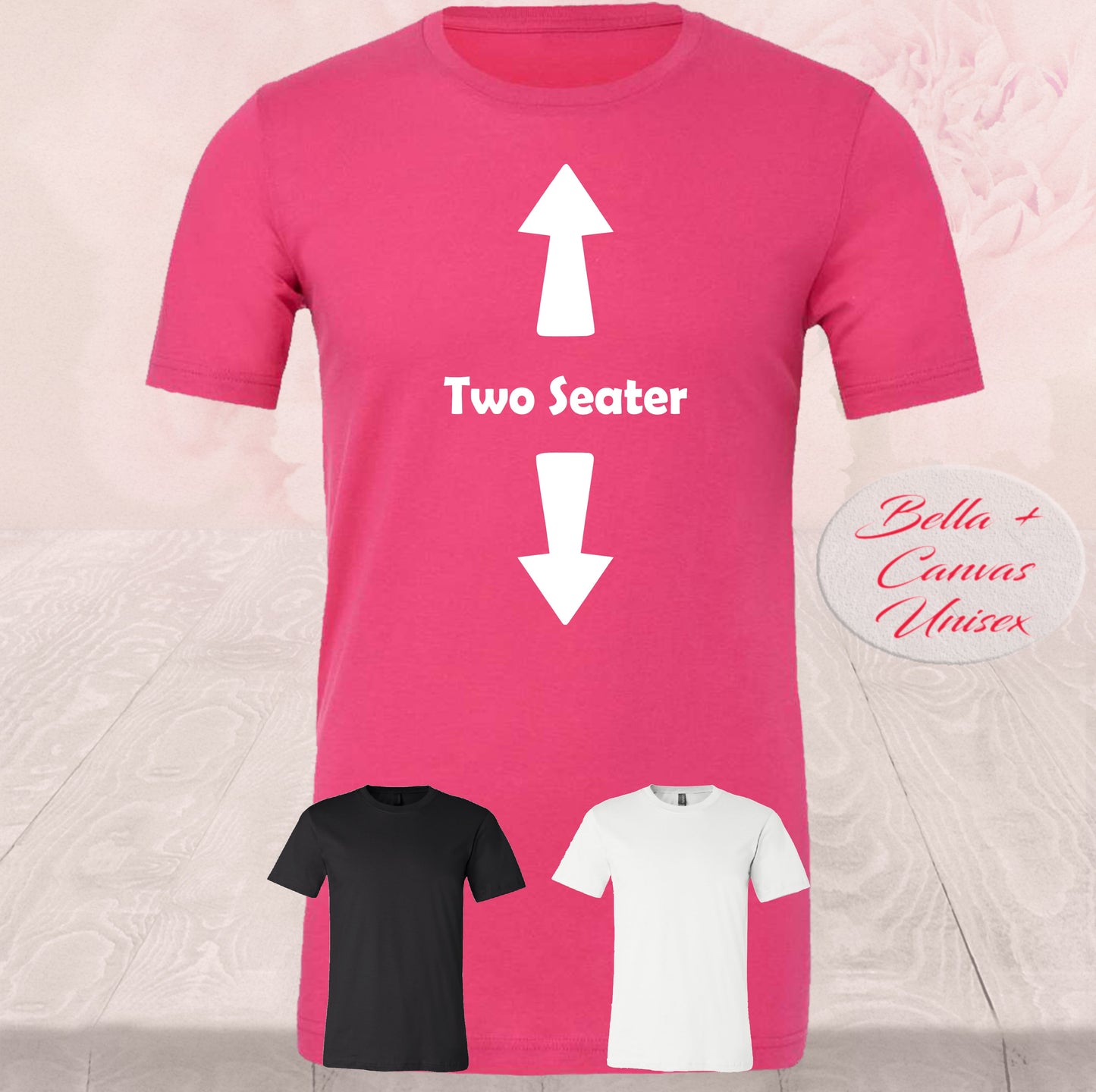 Funny Adult Two Seater Arrow T-Shirt - Humorous and Playful Design