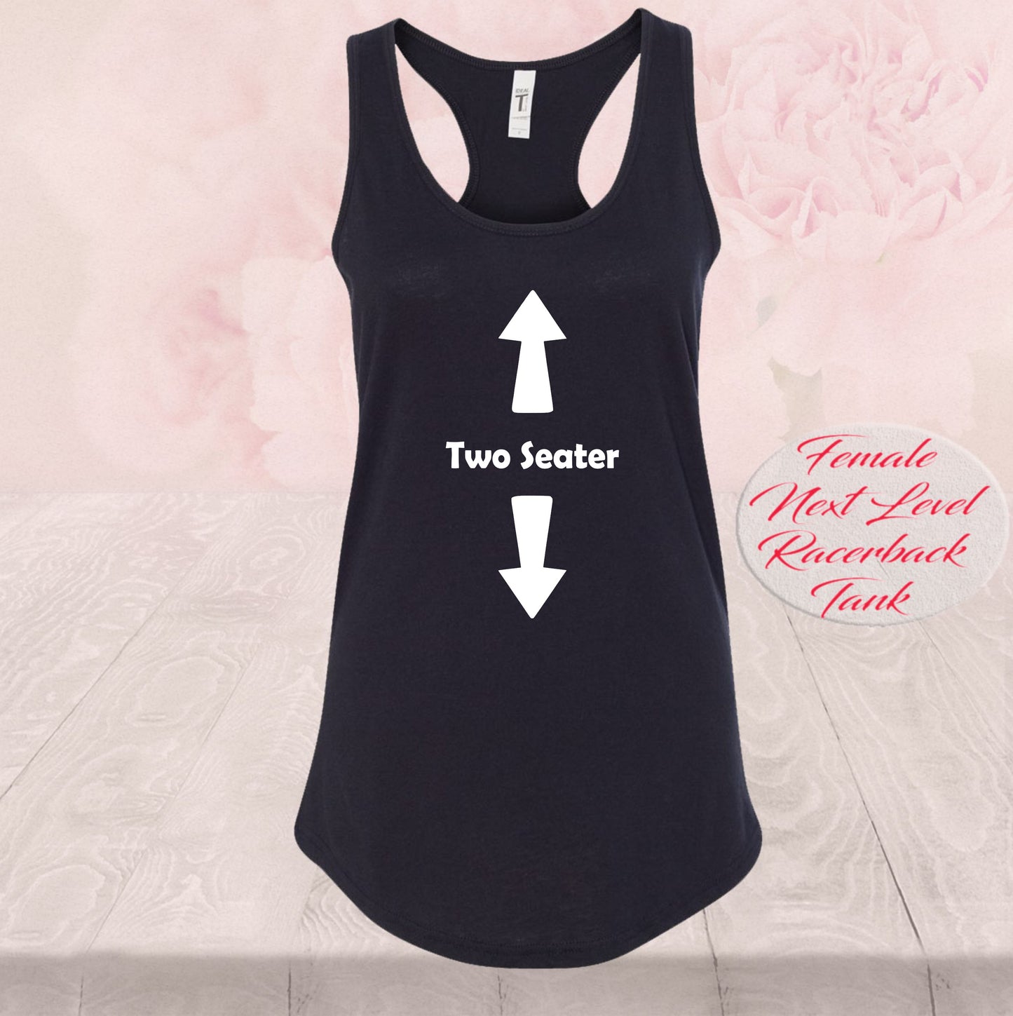 Funny Adult Two Seater Arrow T-Shirt - Humorous and Playful Design