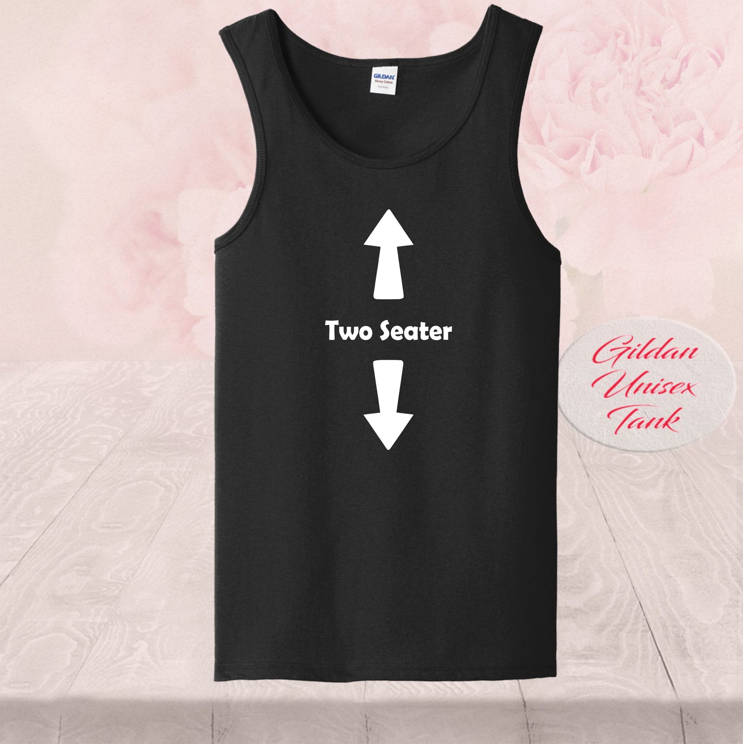 Funny Adult Two Seater Arrow T-Shirt - Humorous and Playful Design