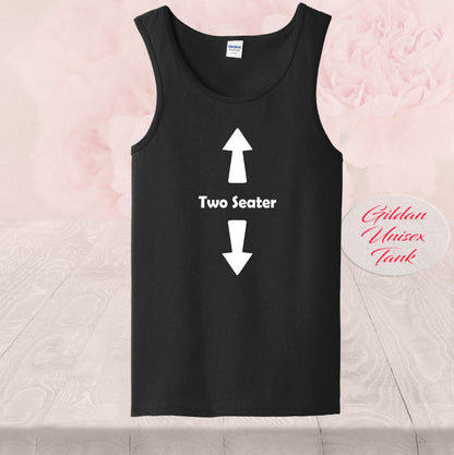Funny Adult Two Seater Arrow T-Shirt - Humorous and Playful Design