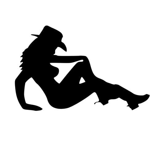 Western Cowgirl in Hat and Boots, Rodeo, Decal Sticker