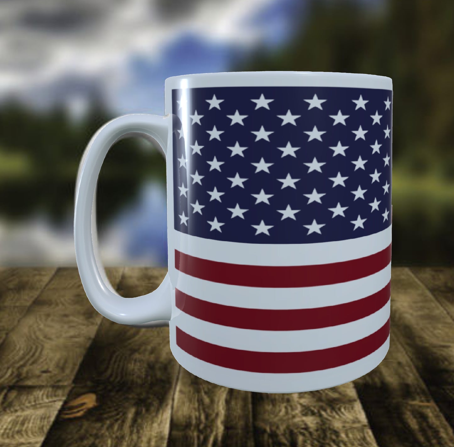 American Flag 15 oz Mug