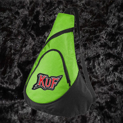 KuF Embroidered Paint Logo Sling Bag