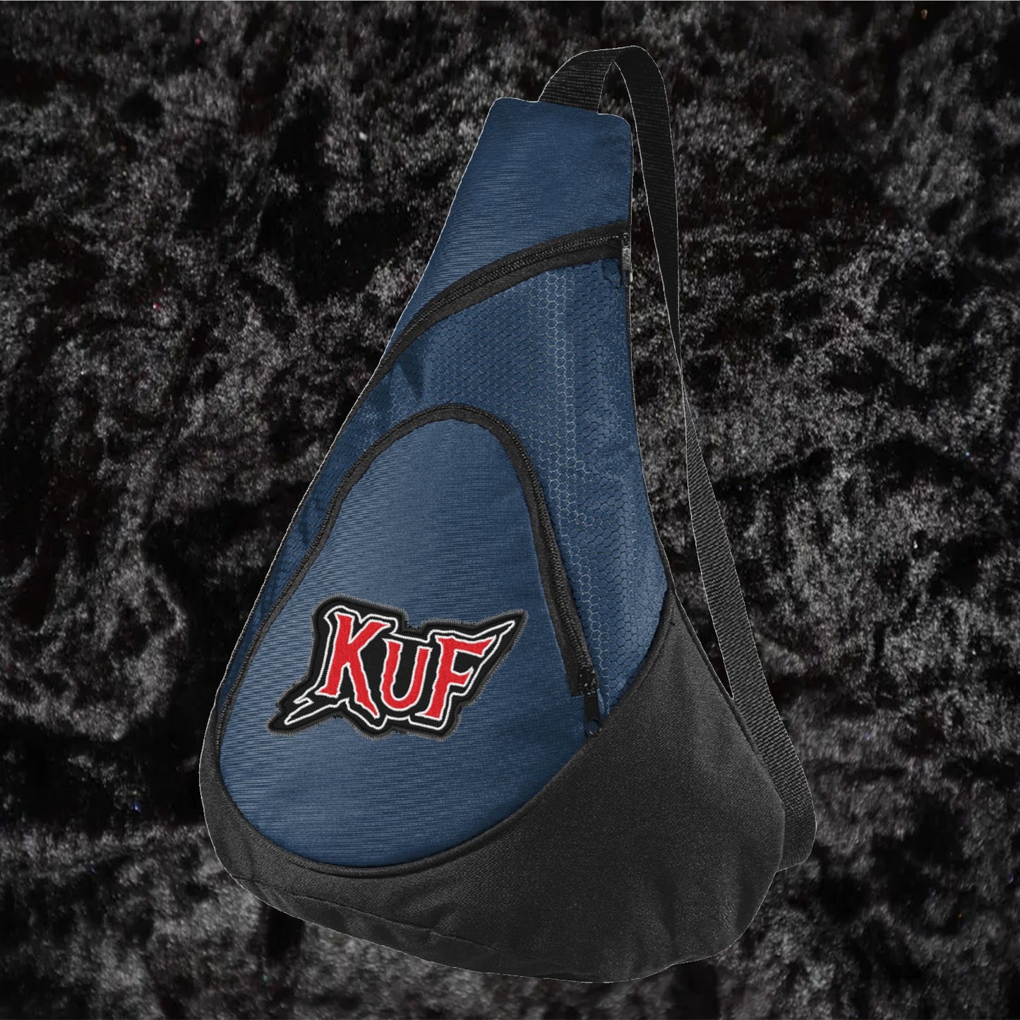 KuF Embroidered Paint Logo Sling Bag