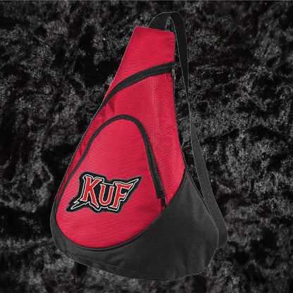 KuF Embroidered Paint Logo Sling Bag