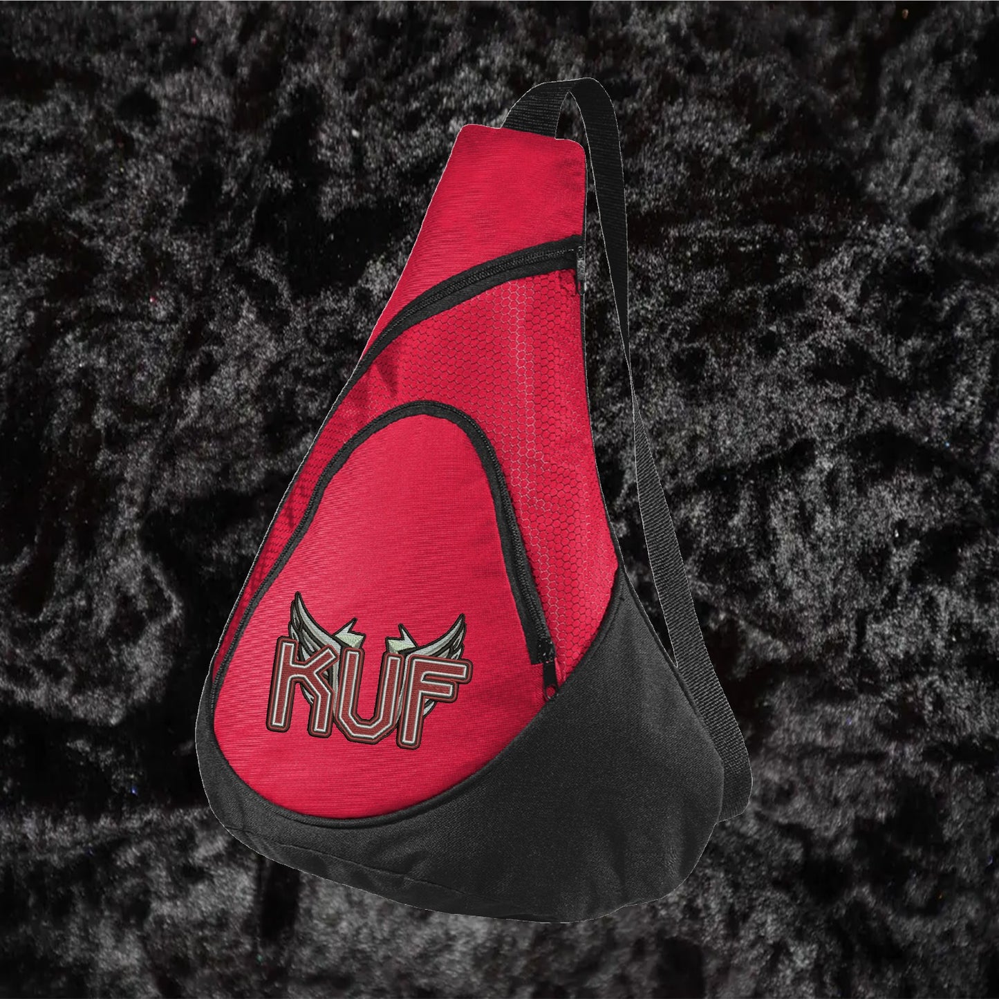 KuF Embroidered Wings Logo Sling Bag