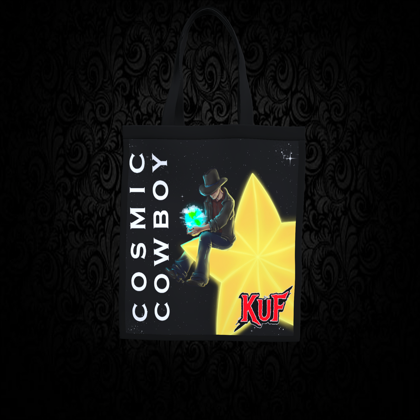KuF Cosmic Cowboy Canvas 14L Tote Bags