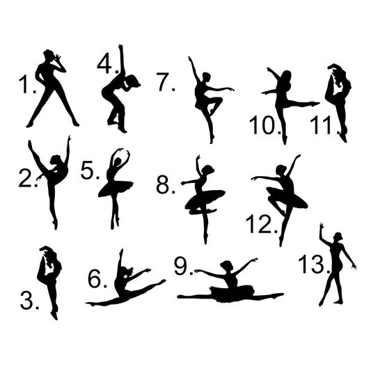 Silhouette Dancer Decals, Stickers