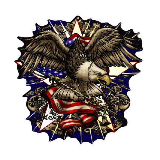 American Flag Eagle,  Decal Sticker