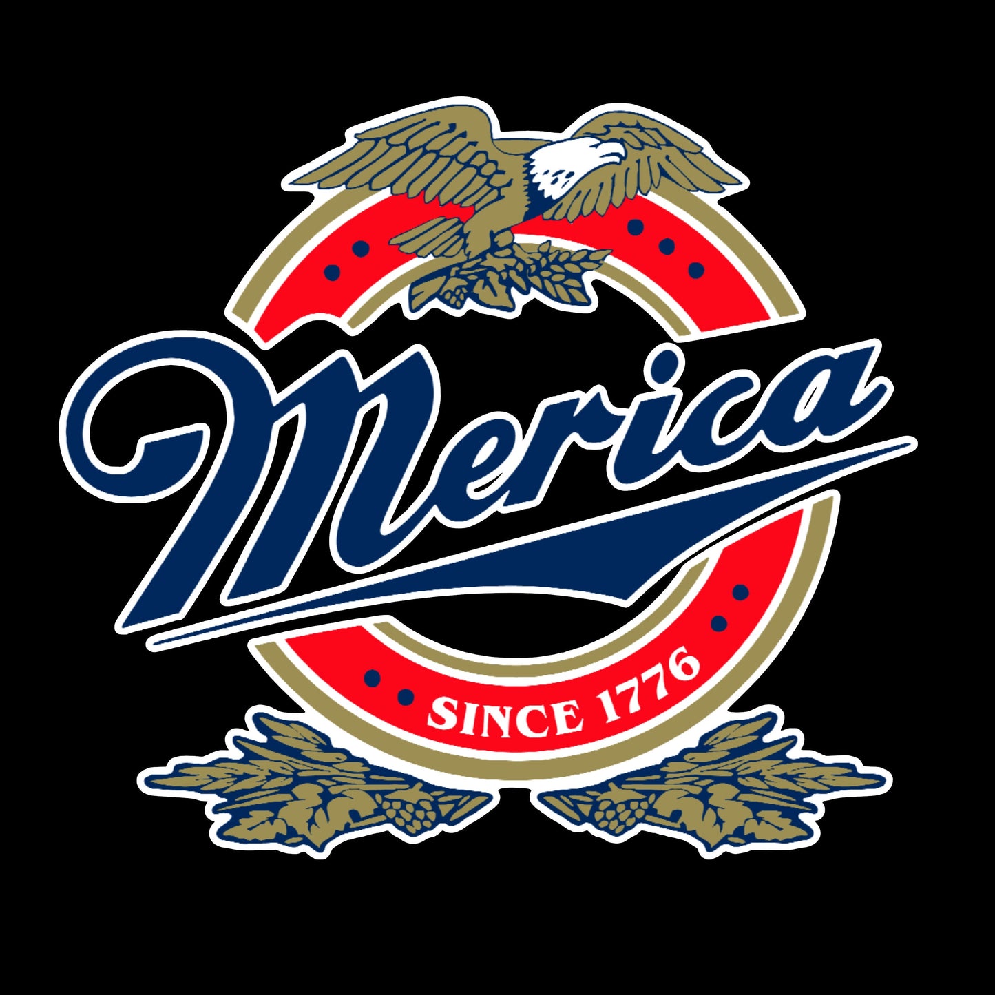 Merica Since 1776 American, Decal Sticker