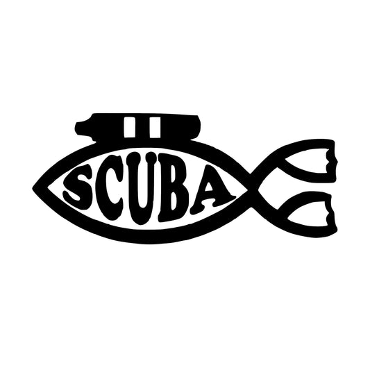 Scuba Diver Fish Vinyl Sticker