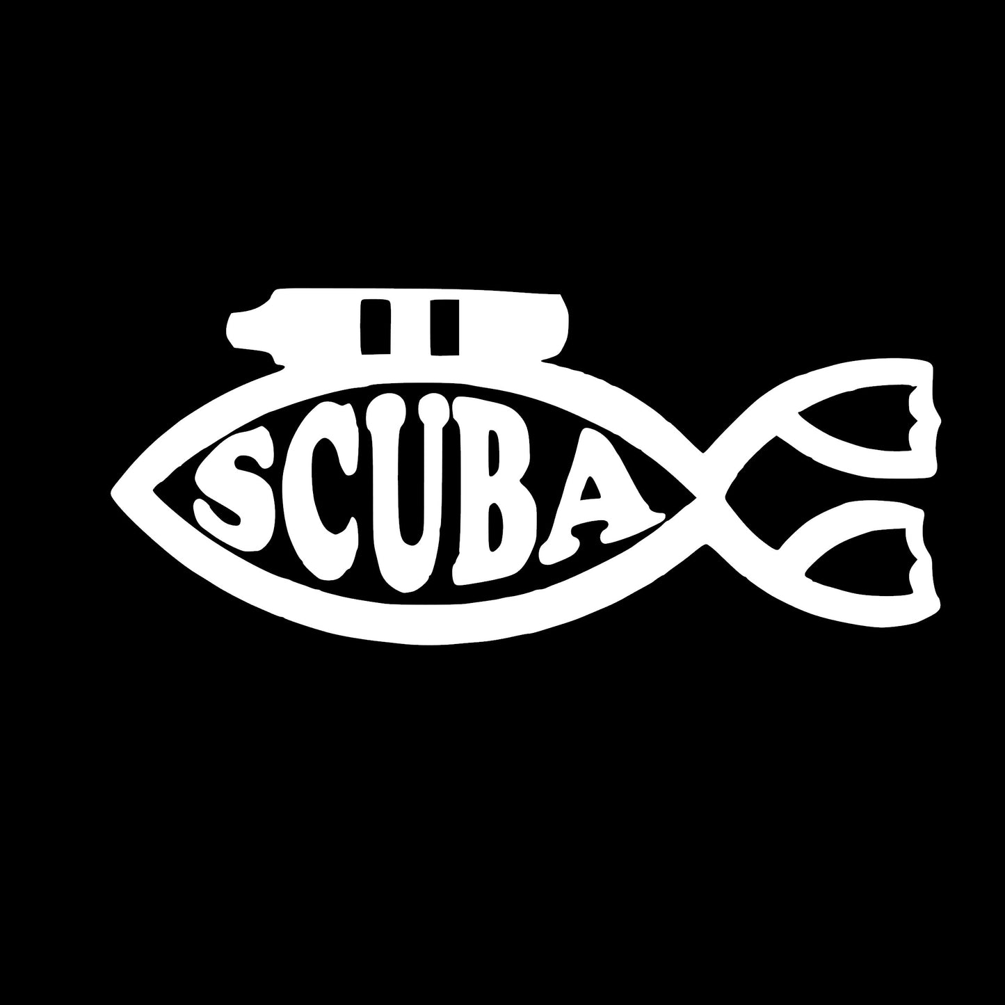 Scuba Diver Fish Vinyl Sticker