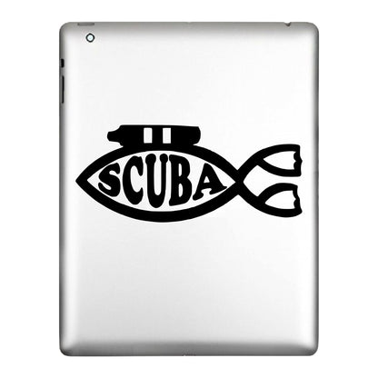 Scuba Diver Fish Vinyl Sticker