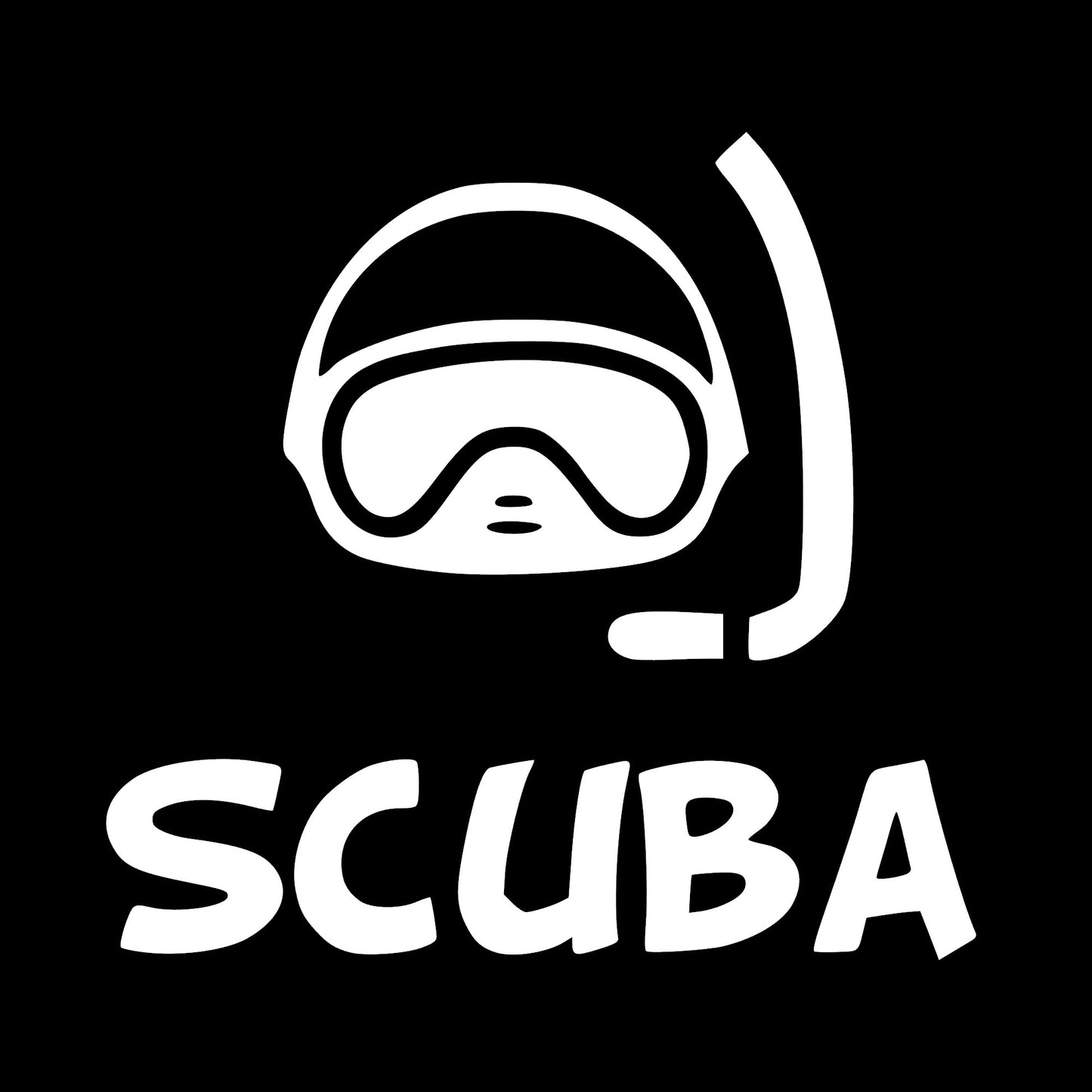 Scuba Diver Mask Vinyl Sticker