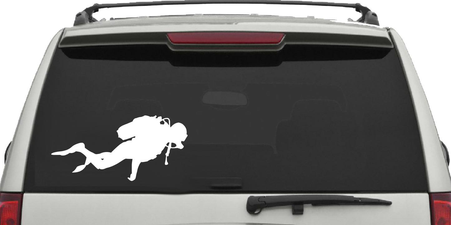 Scuba Diver Vinyl Sticker
