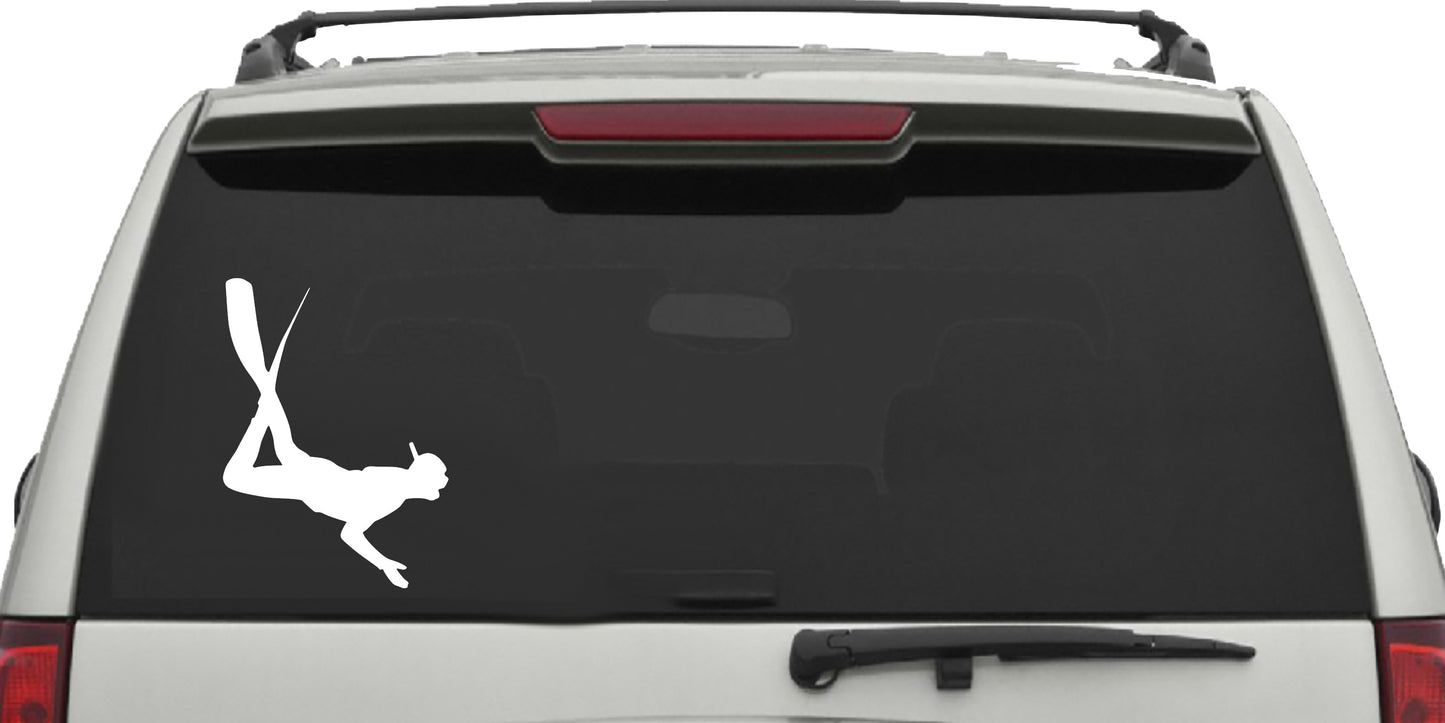 Scuba Snorkeling Diver Vinyl Sticker