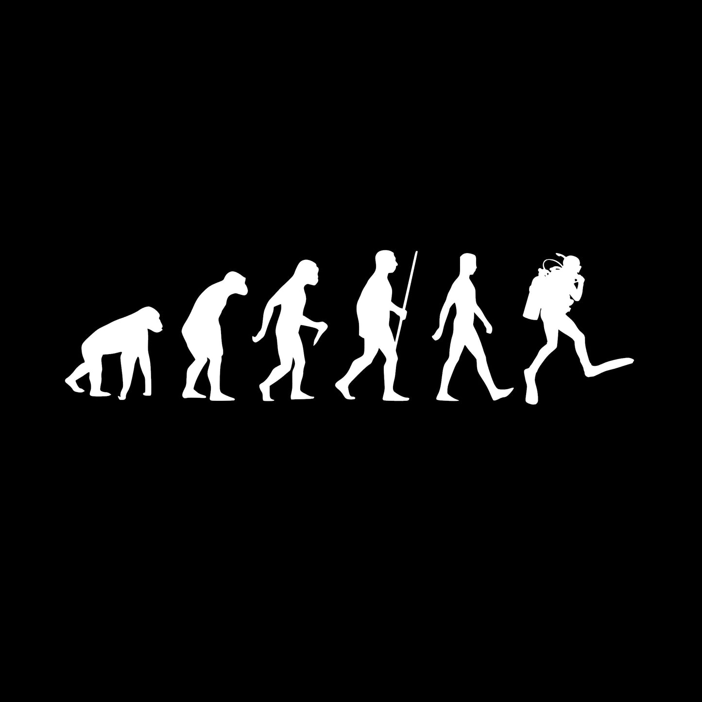 Scuba Diver Evolution Decal Sticker
