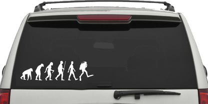 Scuba Diver Evolution Decal Sticker