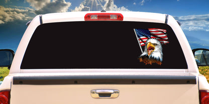 American Flag Eagle, Decal Sticker