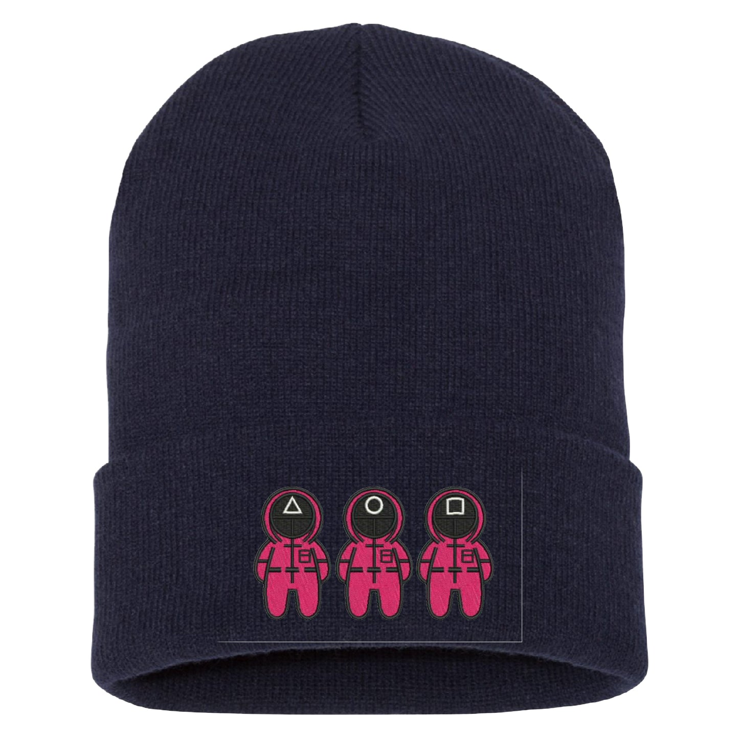 Embroidered Squid  Beanie, Hat, Cuffed Beanie