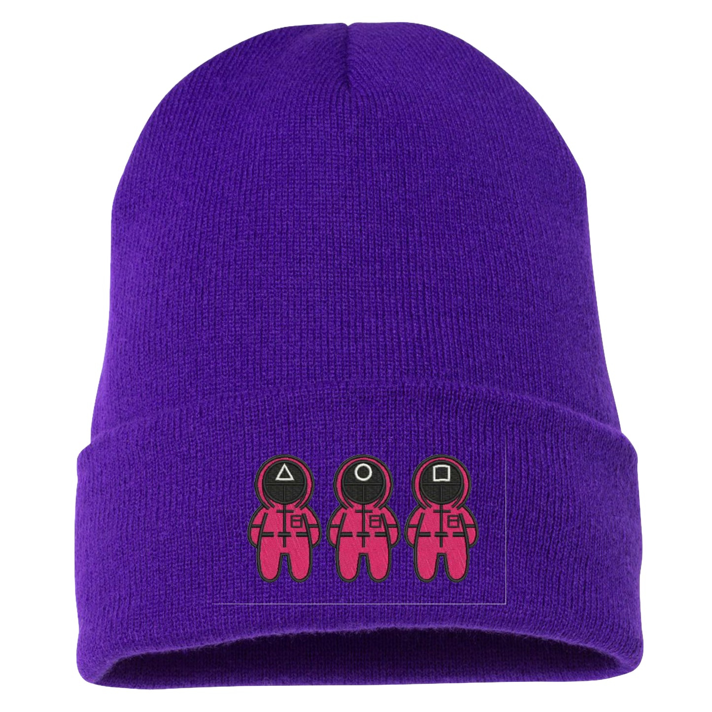 Embroidered Squid  Beanie, Hat, Cuffed Beanie