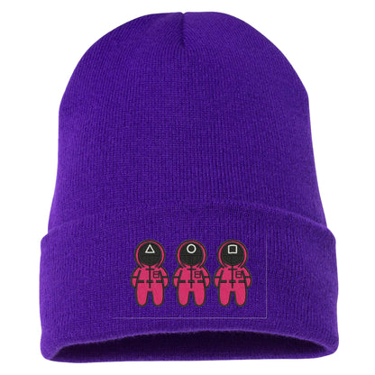 Embroidered Squid  Beanie, Hat, Cuffed Beanie