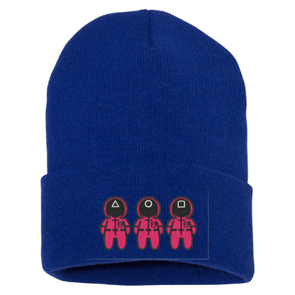 Embroidered Squid  Beanie, Hat, Cuffed Beanie