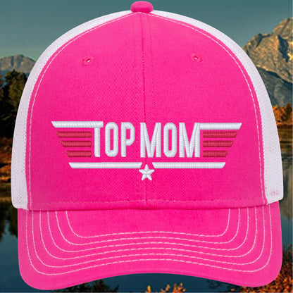 Top Mom 3d Puff Embroidered Cap