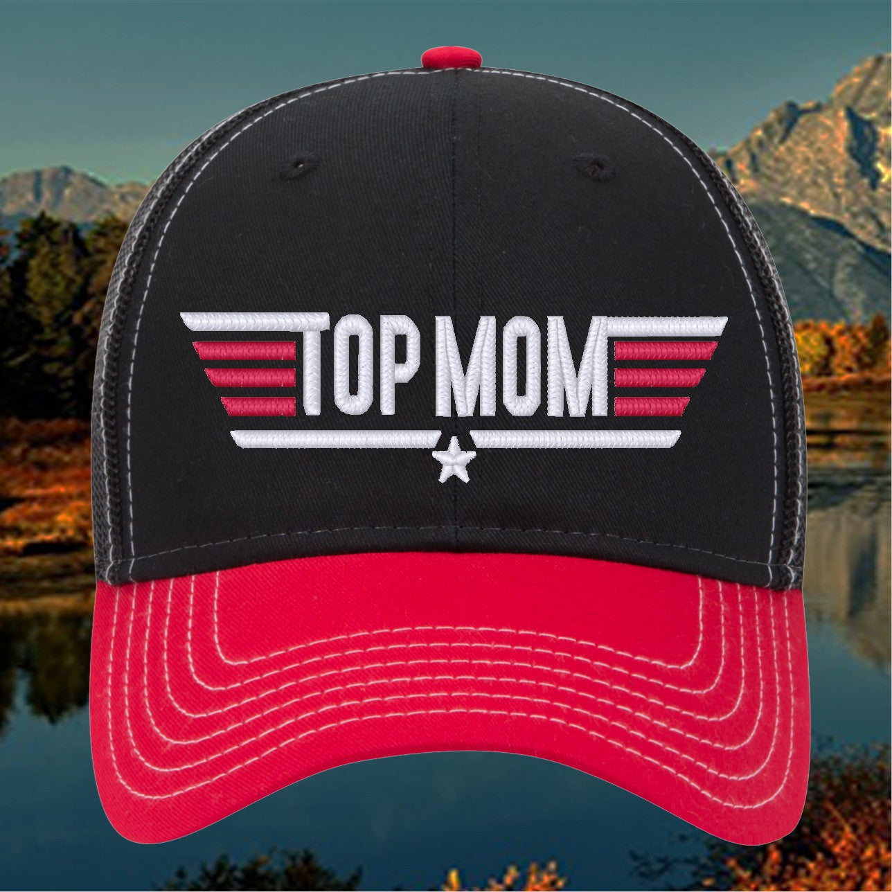 Top Mom 3d Puff Embroidered Cap
