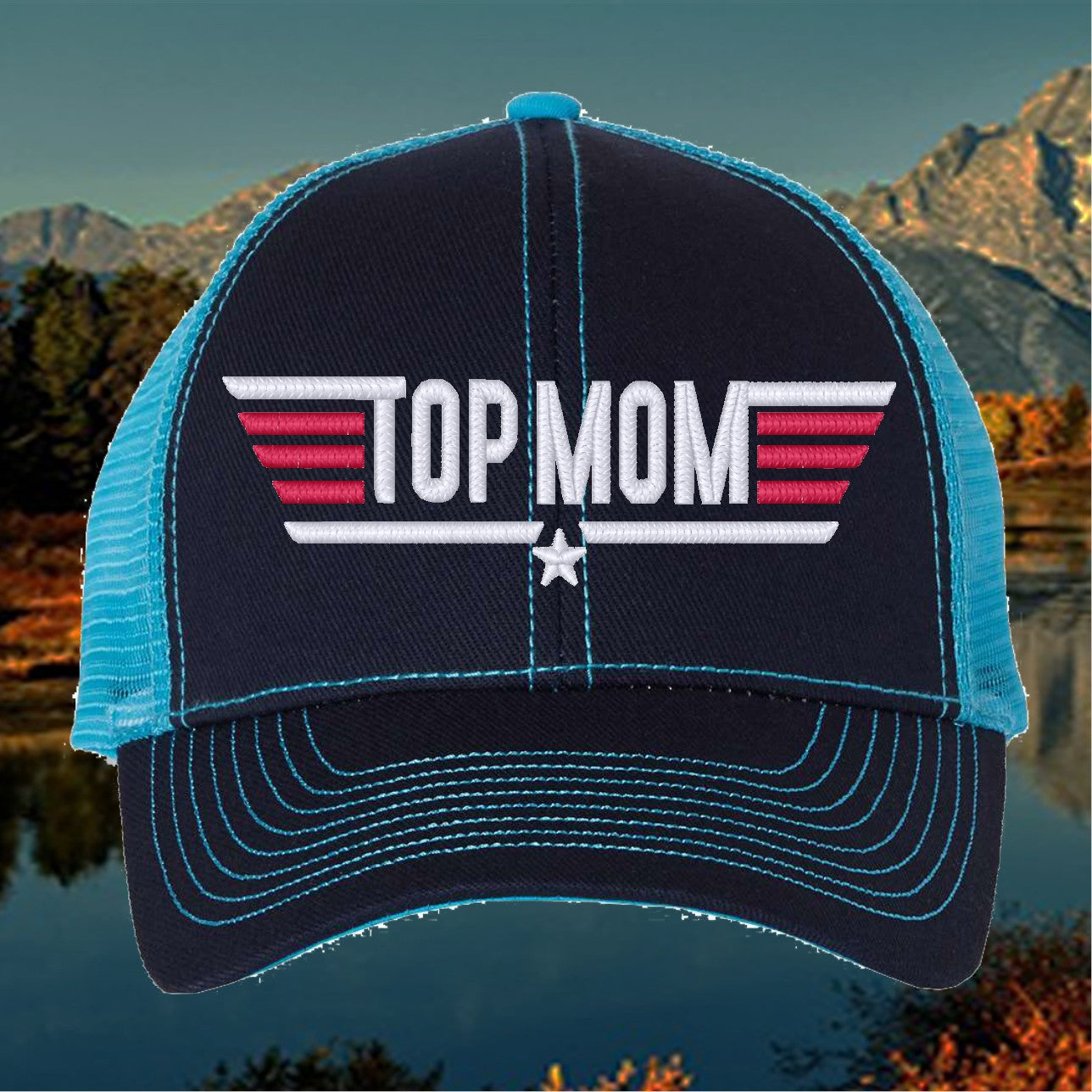 Top Mom 3d Puff Embroidered Cap