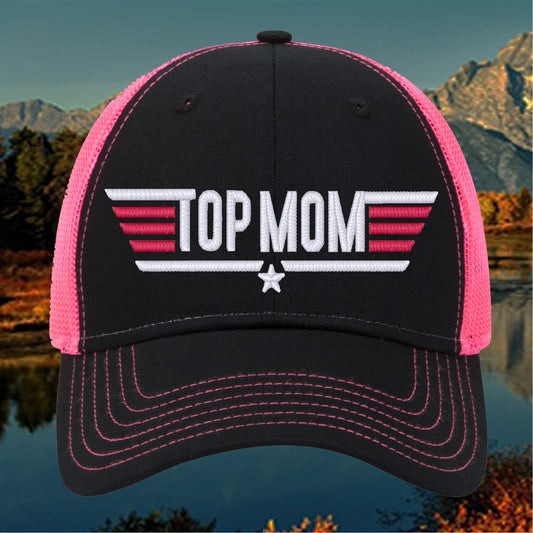 Top Mom 3d Puff Embroidered Cap