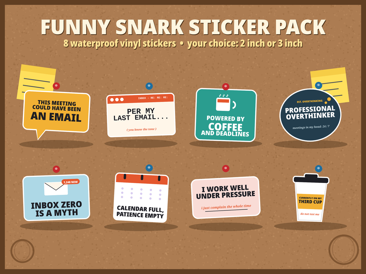 Funny Work Sticker Pack