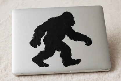 Bigfoot decal applied to a tablet back