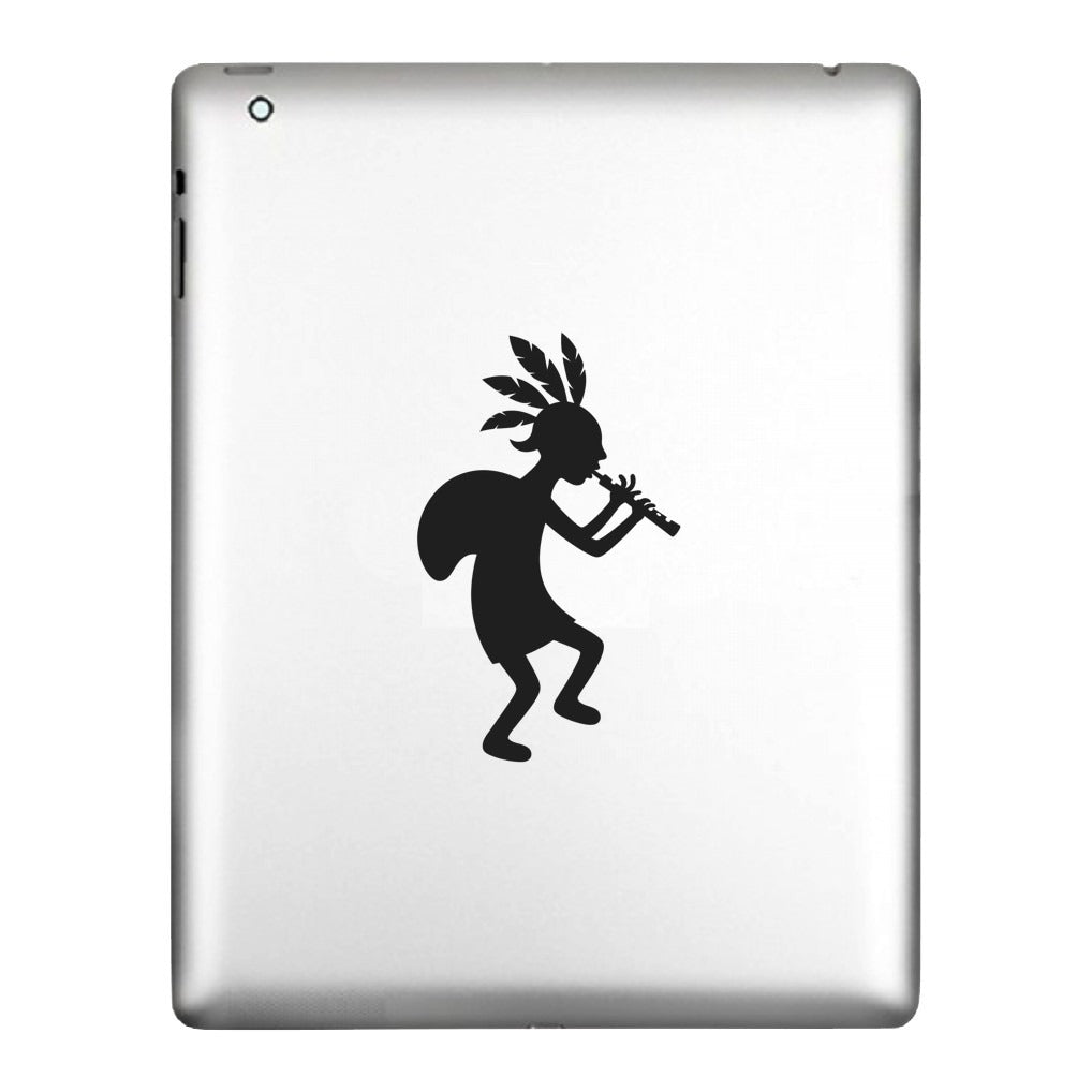 Kokopelli decal applied to a tablet back