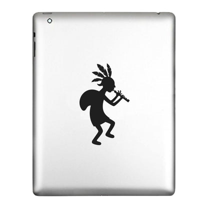 Kokopelli decal applied to a tablet back