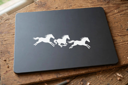 Running Horses decal applied to a tablet back