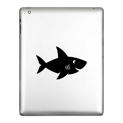 Shark decal applied to a tablet back