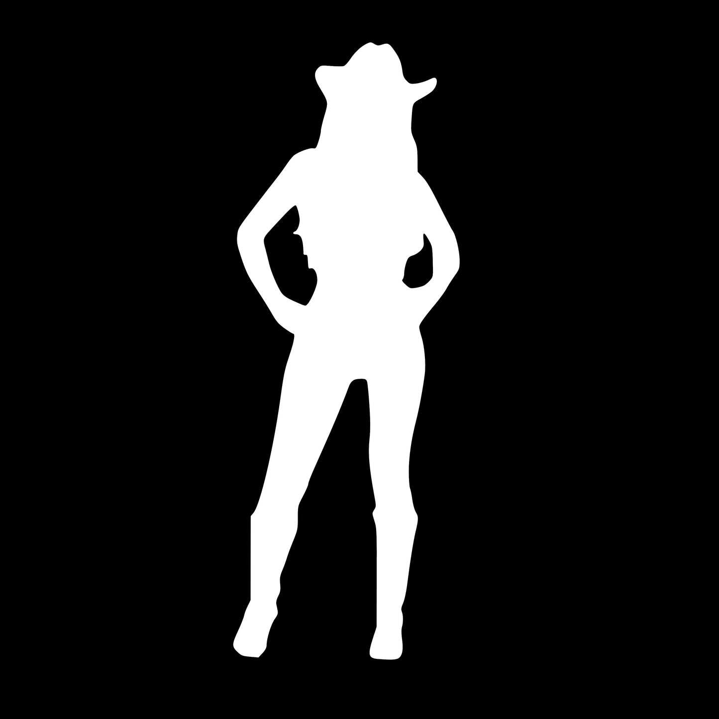 Western Cowgirl in Hat and Boots, Rodeo, Decal Sticker