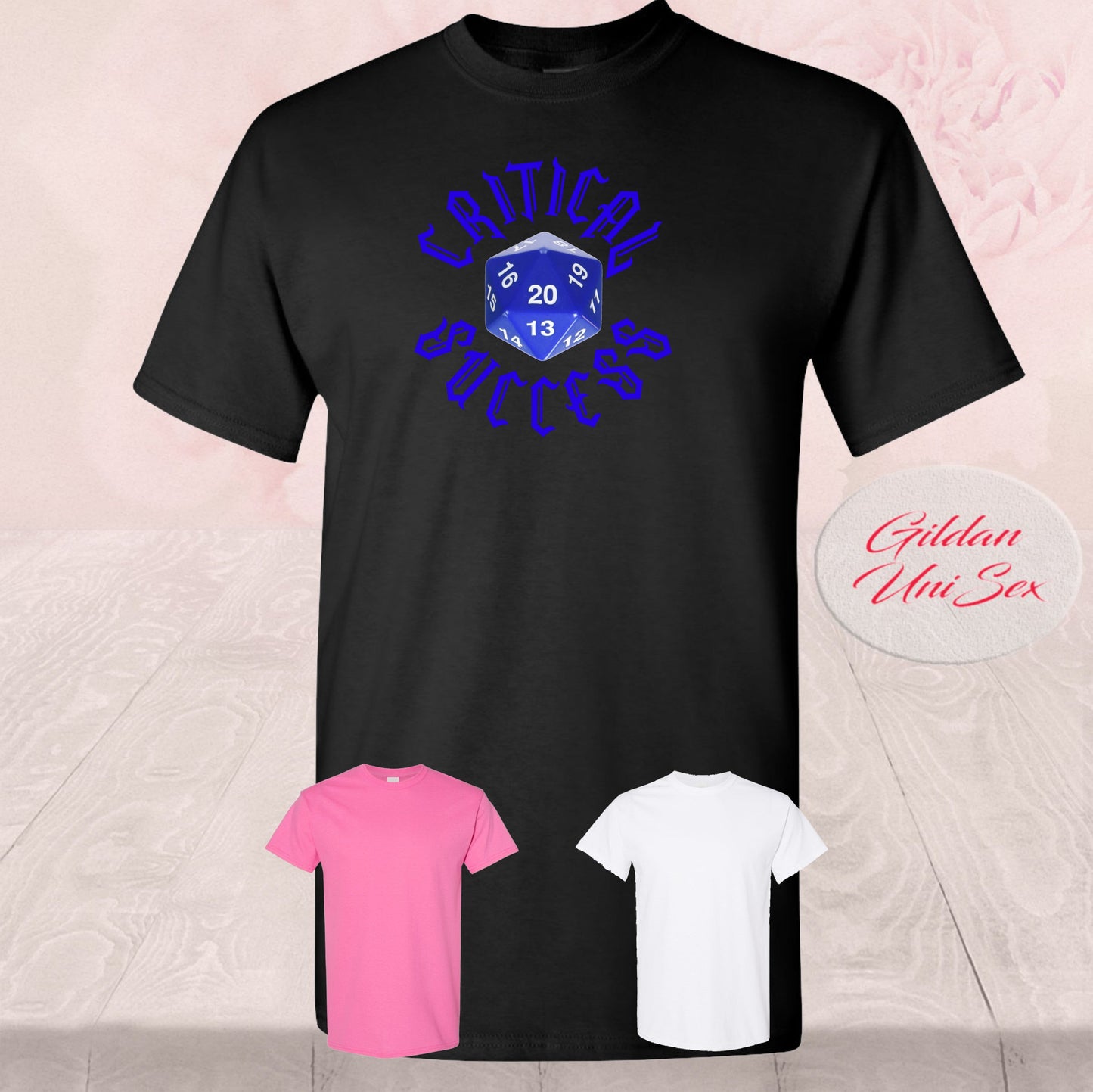Gamer Critical Success, 20 Sided Dice, Shirt