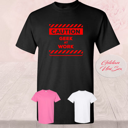 Caution Geek At Work, Shirts