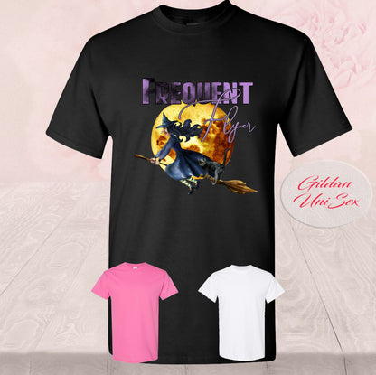 Frequent Flyer Witch Broomstick, T-Shirt