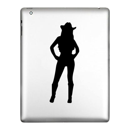 Western Cowgirl in Hat and Boots, Rodeo, Decal Sticker